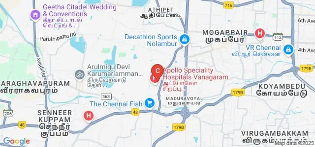 Apollo School of Nursing, Chennai Map