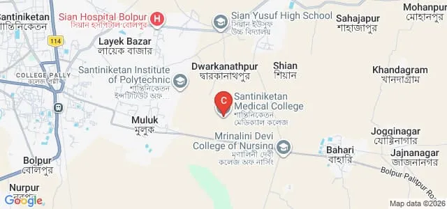 Santiniketan Medical College, Bolpur Map