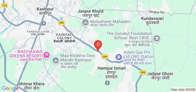 Radhey Hari Government Post Graduate College, Kashipur Map