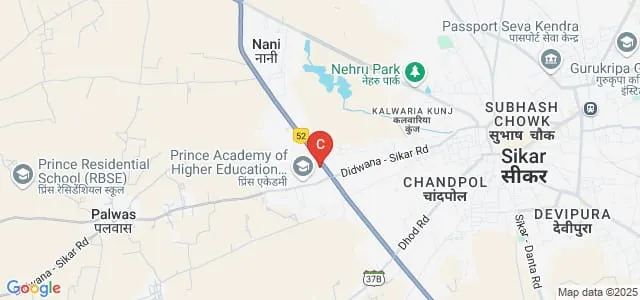 Prince College, Sikar Map