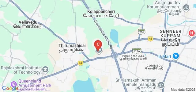Panimalar Engineering College, Chennai Map