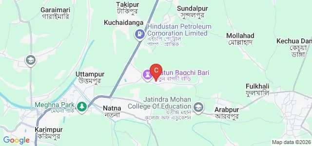 Acharya Jagadish Chandra Academy B Ed College, Nadia Map