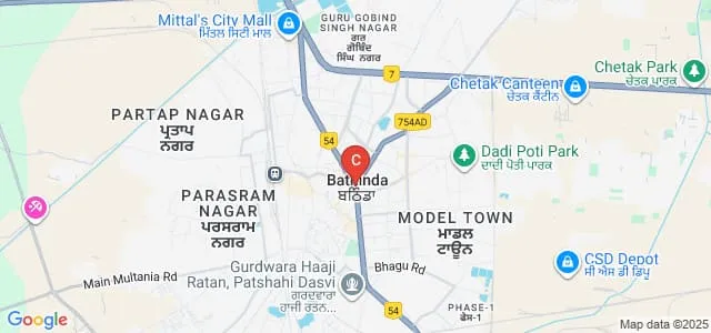 Punjab Public College of Nursing, Bathinda Map