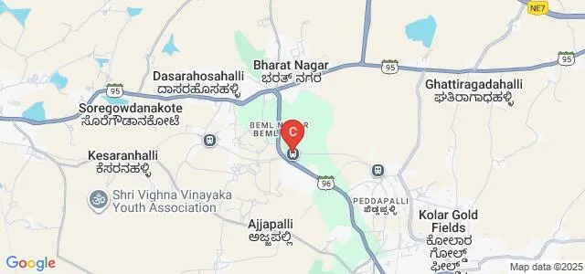 Vijayalakshmi Polytechnic, Kolar Gold Fields Map