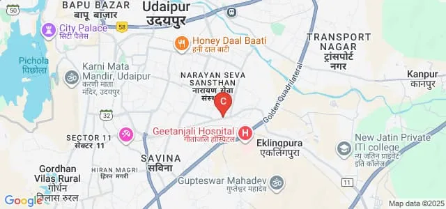 Shri Balaji College of Nursing, Udaipur Map