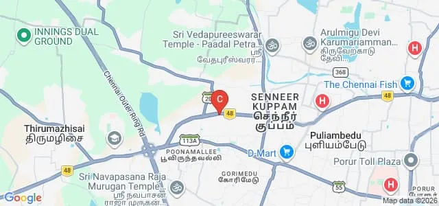 NMV Institute of Art and Design, NMV University, Chennai Map