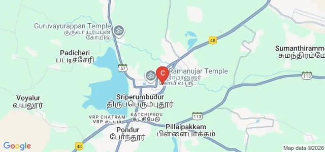 Velumailu Siddha Medical College and Hospital, Sriperumbudur Map