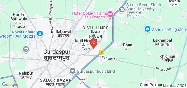 City Nursing College, Gurdaspur Map