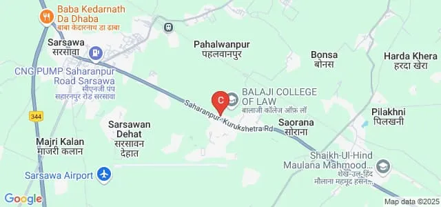 Tilak Ram Saini Girls Degree College, Saharanpur Map