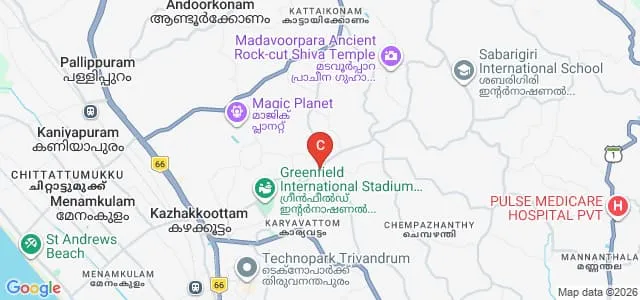 Institute of Management, University of Kerala, Trivandrum Map