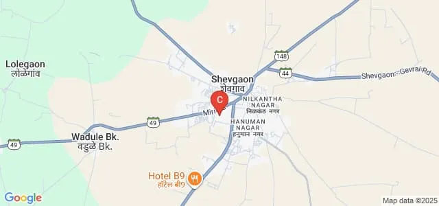 Ahmednagar Jilha Maratha Vidya Prasark Samaj's New Arts Commerce and Science College, Shevgaon Map