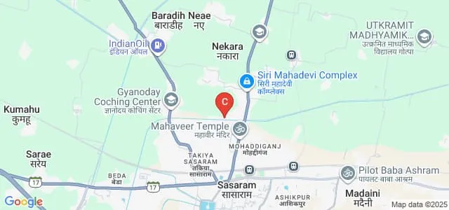 Rohtas Vidhi Mahavidyalaya, Sasaram Map