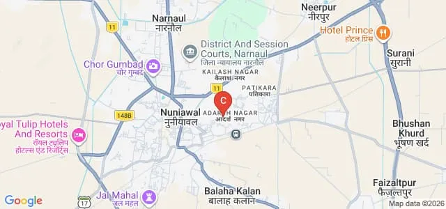 Government College of Education, Narnaul Map