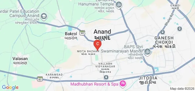 MB Patel College of Education, Vallabh Vidyanagar Map