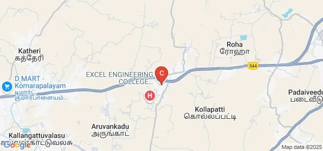 Excel Engineering College, Namakkal Map