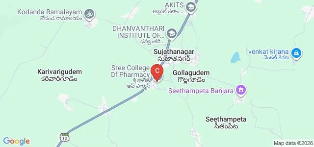 Sree College of Pharmacy, Khammam Map