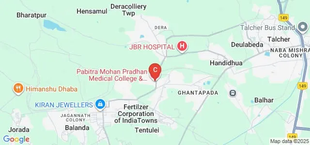 Pabitra Mohan Pradhan Medical College and Hospital, Talcher Map