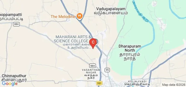Maharani Arts and Science College, Tirupur Map