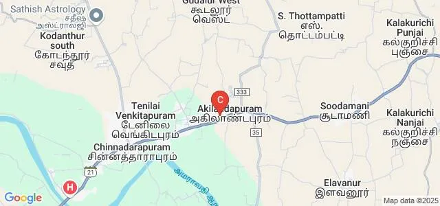 Arungarai Amman College of Arts and Science, Karur Map