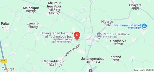 Jahangirabad Institute of Technology, Faculty of Pharmacy, Barabanki Map
