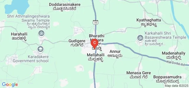 G Madegowda Institute of Allied Health Sciences, Mandya Map