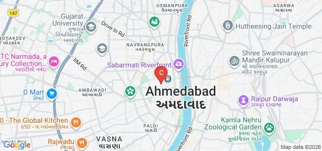Menaba Bababhai Patel Rashtrabhasha Arts and Commerce College, Ahmedabad Map