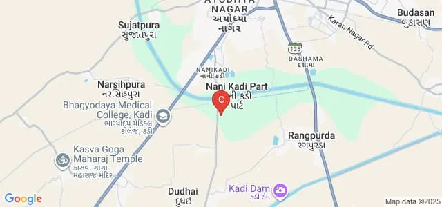 Shree Hari Polytechnic Institute, Kadi Map