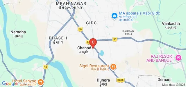 KBS Commerce and Nataraj Professional Sciences College, Vapi Map