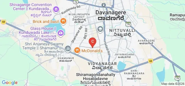 Nutana College of Education, Davangere Map