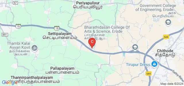 Bharathidasan School of Business, Erode Map