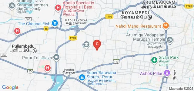 MGR Institute of Hotel Management and Catering Technology, Chennai Map