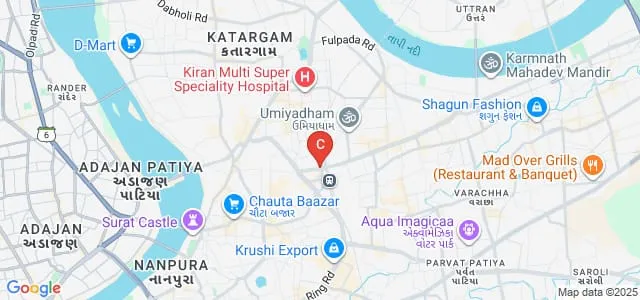 Shree Tapi Brahmcharyashram Sabha College of Diploma Engineering, Surat Map