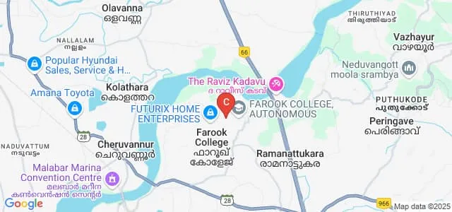 Rouzathul Uloom Arabic College, Kozhikode Map