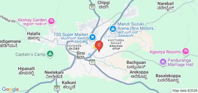 Motensar Memorial Arts and Science College, Sirsi Map