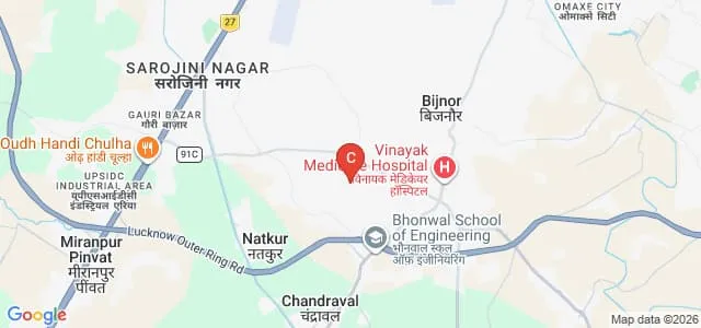 Aryakul College of Education, Lucknow Map