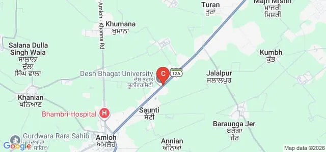 Desh Bhagat University School of Ayurveda and Research, Gobindgarh Map