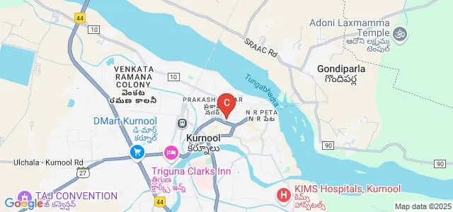 Jesus Mary Joseph College of Nursing, Kurnool Map