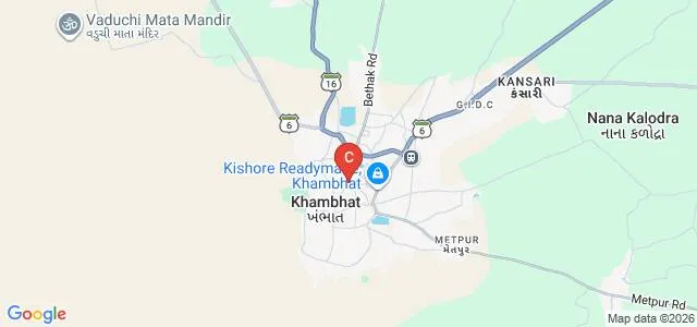 Shree RP Arts, KB Commerce and Smt BCJ Science College, Khambhat Map