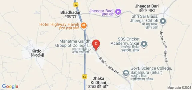 Mahatma Gandhi College of Pharmacy, Sikar Map