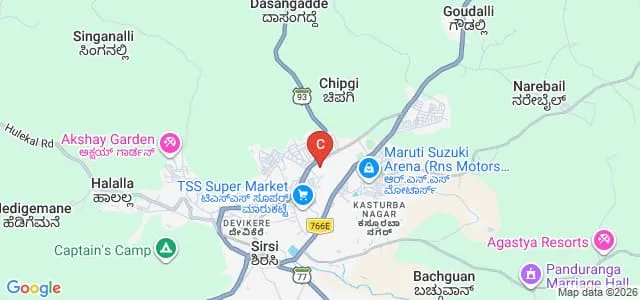 MES RN Shetty Polytechnic, Sirsi Map