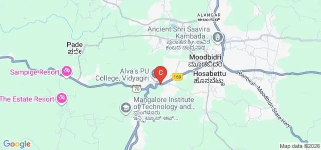 Alvas College of Hospital Administration, Moodbidri Map