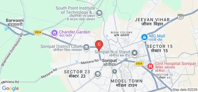 Hindu College of Pharmacy, Sonepat Map