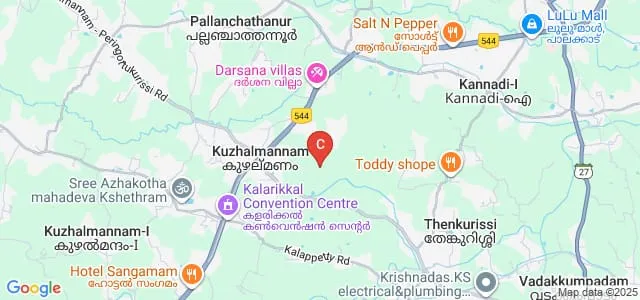 Model Residential Polytechnic College, Kuzhalmannam Map