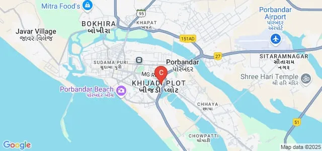 Shri VJ Modha College, Porbandar Map