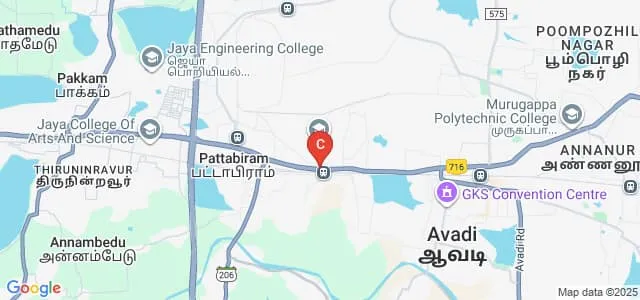 Dharmamurthi Rao Bahadur Calavala Cunnan Chetty's Hindu College, Chennai Map