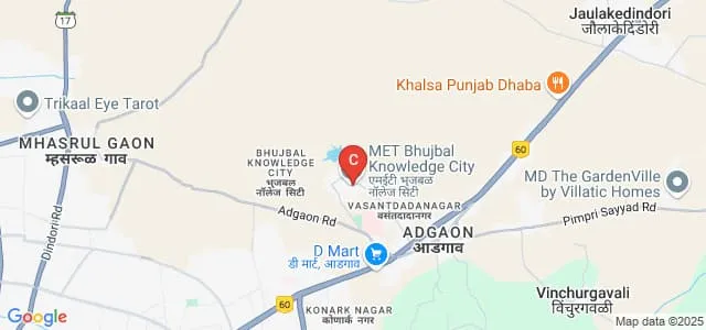 MET Institute of Engineering, Nashik Map