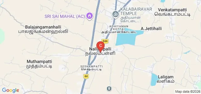 Sri Vijay Vidyalaya College of Pharmacy, Dharmapuri Map