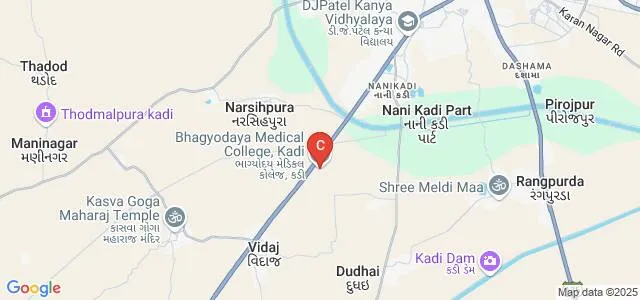 Bhagyoday Medical College, Mehsana Map