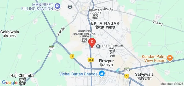 School of Nursing, Frances Newton Hospital, Ferozepur Map