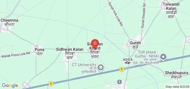 GHG Harparkash College of Education for Women, Ludhiana Map